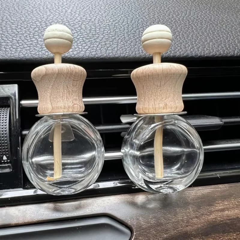 1 Pezzo Bottiglia di Vetro da Appendere per Auto, Deodorante per Ambienti, Bottiglia Vuota, Diffusore Pendente per Aromaterapia, Decorazione Auto, Ornamento Aromaterapico