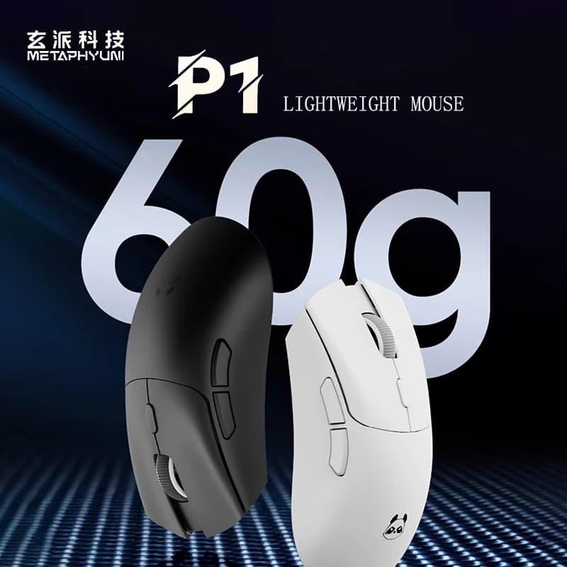 Mouse wireless Metaphyuni panda P1 Paw3395L ow Latency Leggero E-Sport Mouse da gioco Ergonomia Pc Gamer Regalo