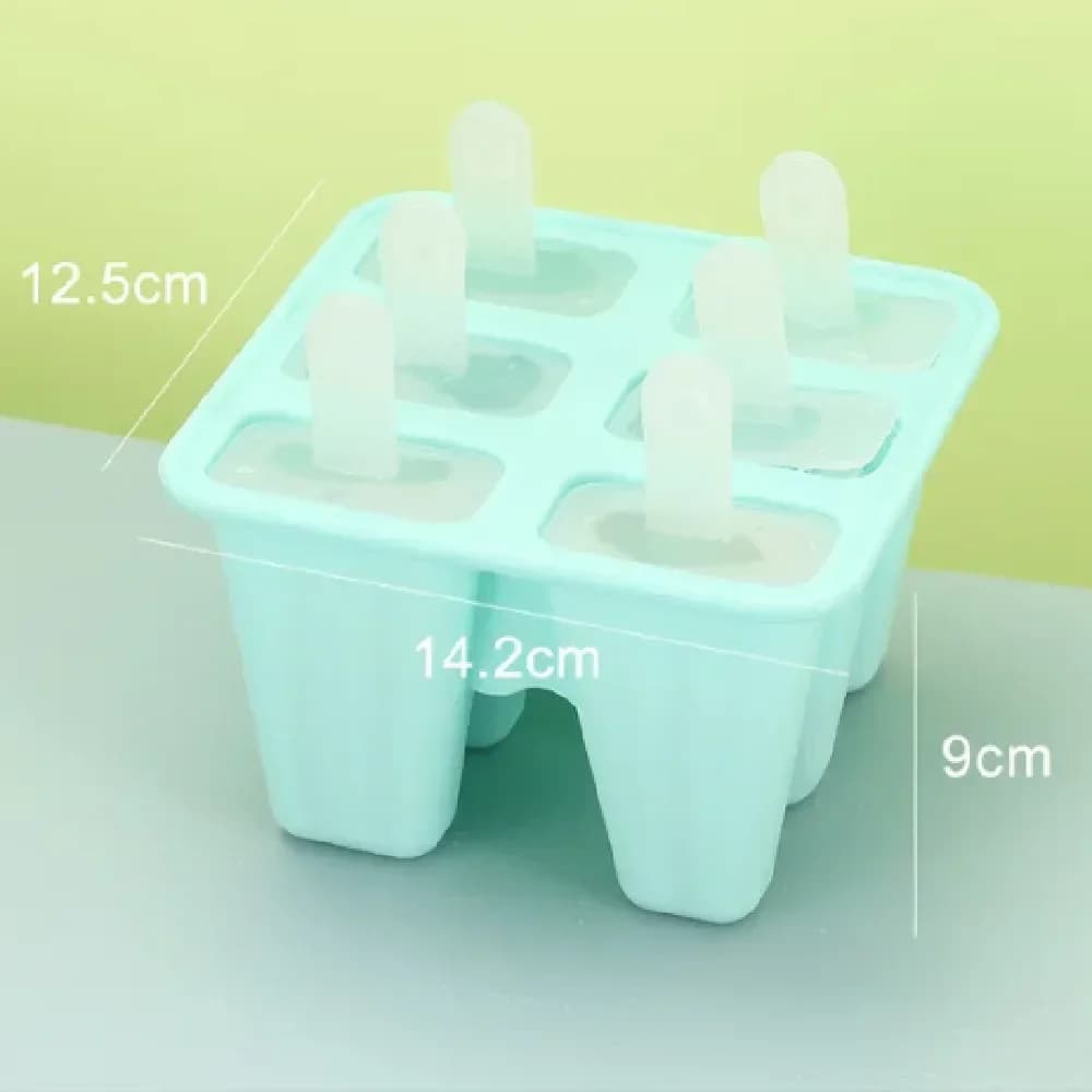 Stampi per ghiaccioli 6 pezzi Stampi per ghiaccioli Silicone BPA Free Ice Pop Stampo per ghiaccioli a rilascio facile 6 bastoncini Stampo per ghiaccioli a rilascio facile