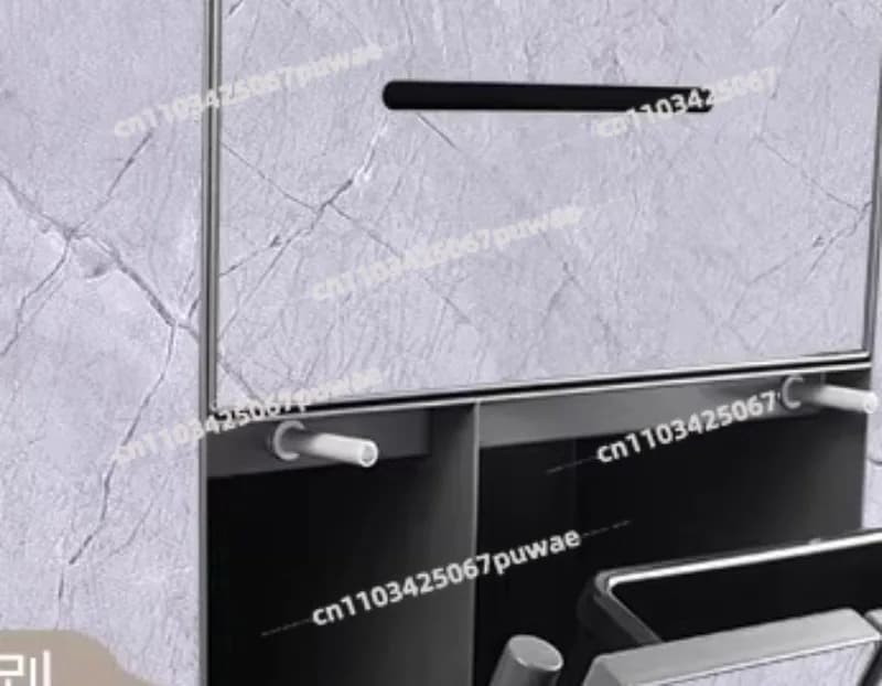 Nicchia da Incasso a Parete in Acciaio Inox 304 con Cestino Integrato, Portascopino e Portarotolo per Bagno