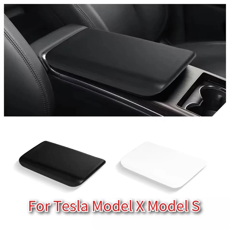 Copertura protettiva per scatola bracciolo per Tesla Model X Model S 2023-2024 Protezione per bracciolo console centrale TPE Trim Pad Accessori auto