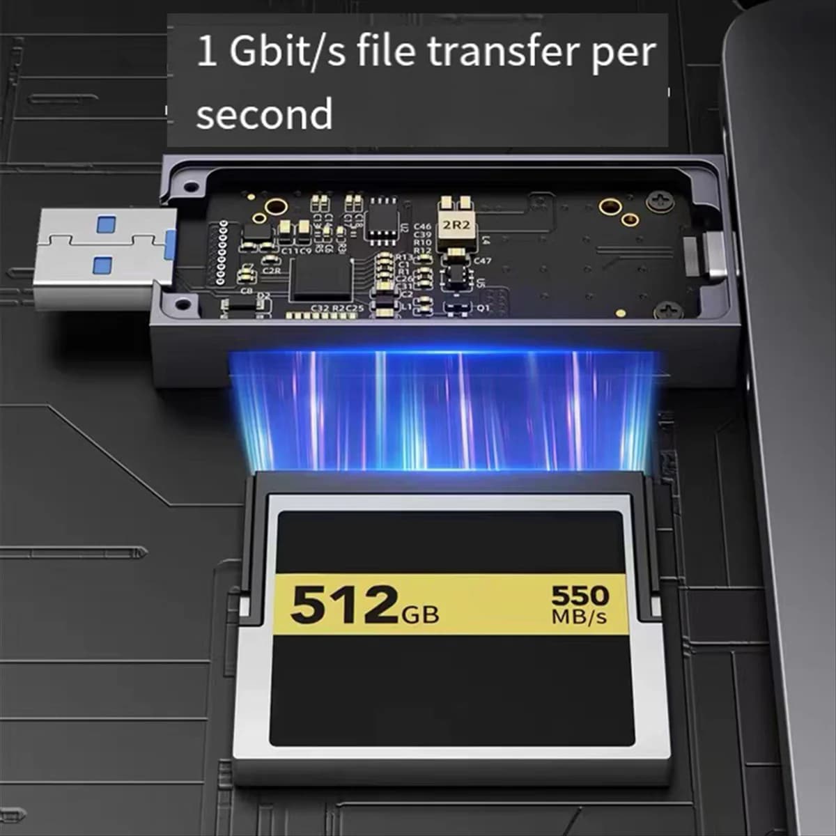 N35R_CFast Lettore di schede SD da USB 3.2 a memoria esterna Micro-SD e TF