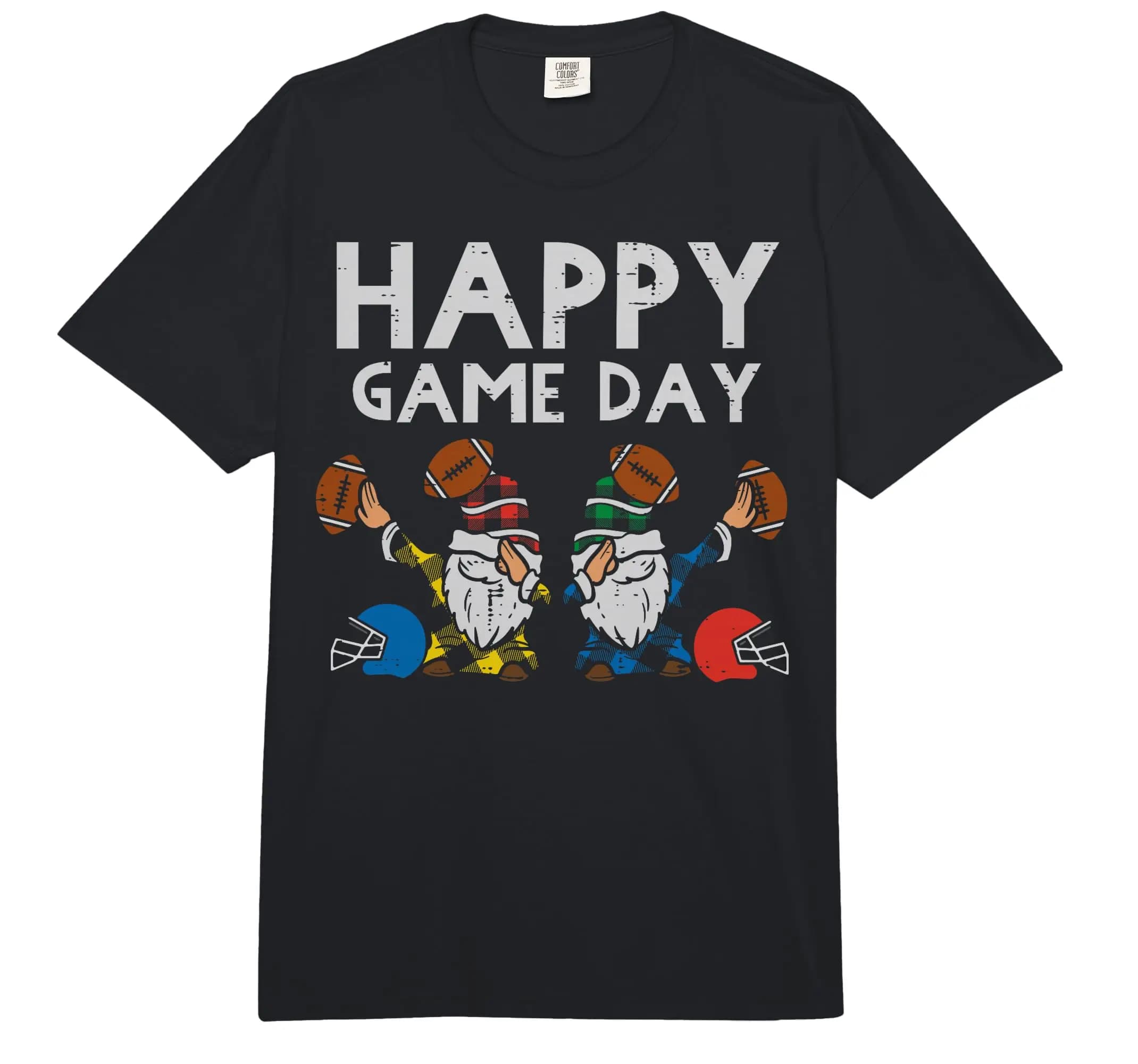 Maglietta Gnome Dab Happy Game Day American Football per uomo e donna, Comfort Colors, per adulti, pesante