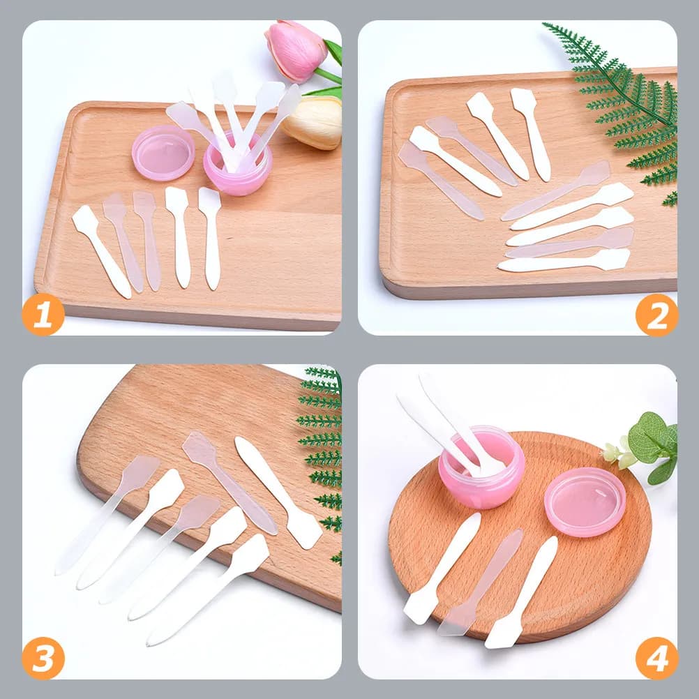 200 Pezzi Spatole per Maschere Viso, Piccole Spatole Leggere per Cosmetici, Cucchiai per Creme, Lozioni e Creme per Occhi