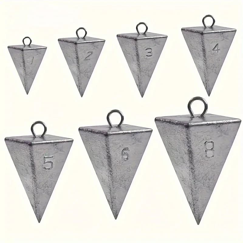 Set di piombi da pesca a piramide da 3/4/5 pezzi - Pesi in piombo resistenti (1oz-8oz)