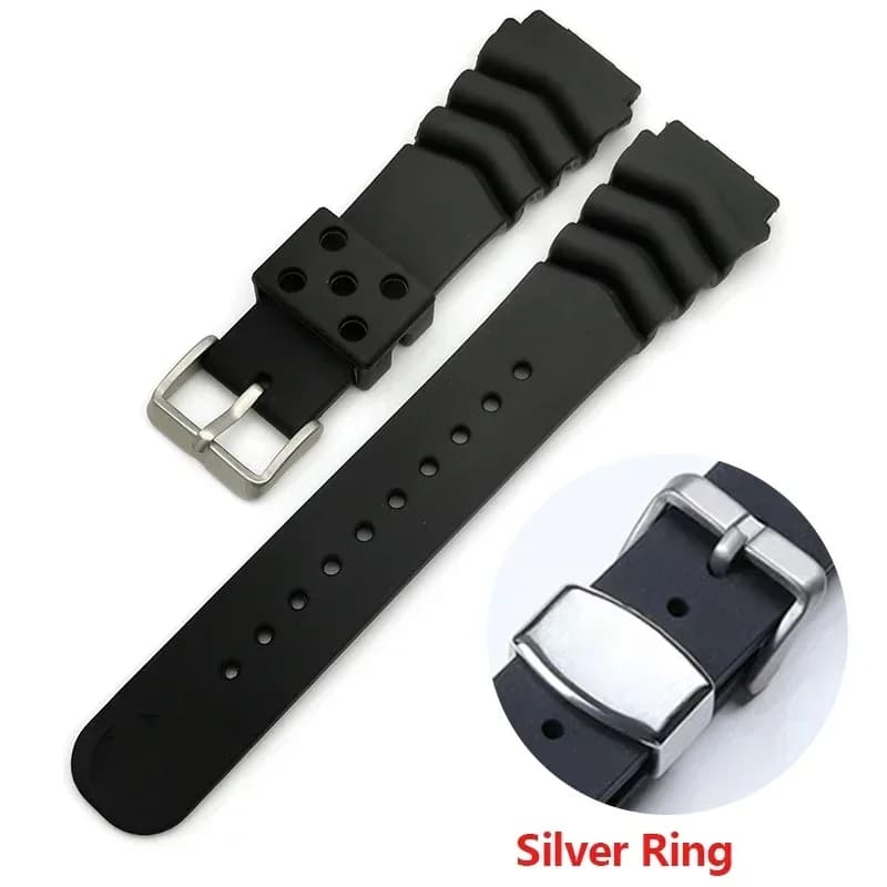 Cinturino per orologio in resina per Seiko 20 22mm cinturino in gomma morbida impermeabile in silicone donna uomo braccialetto sportivo accessorio cinturino universale