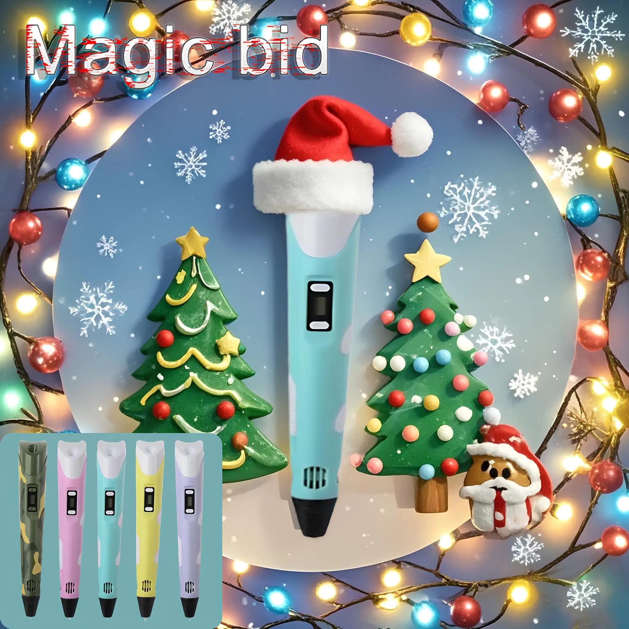 Magic bid Electronic 3D Pen 3d Printing Pen Children DIY Drawing Pens PLA Filament Birthday Christmas Boys Girls Gift For Kids