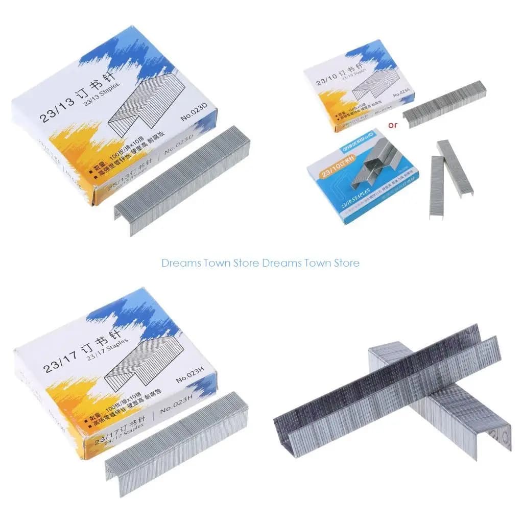 HX6A 1000 pezzi/scatola metallo resistente 23/10 per graffette per cucitrice ufficio scuola Supplie