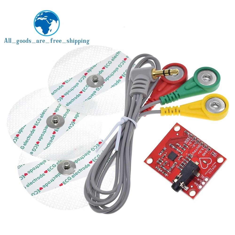 TZT 1/3PCS modulo Ecg AD8232 kit modulo sensore di monitoraggio ecg cardiaco impulso di misurazione ecg per Arduino