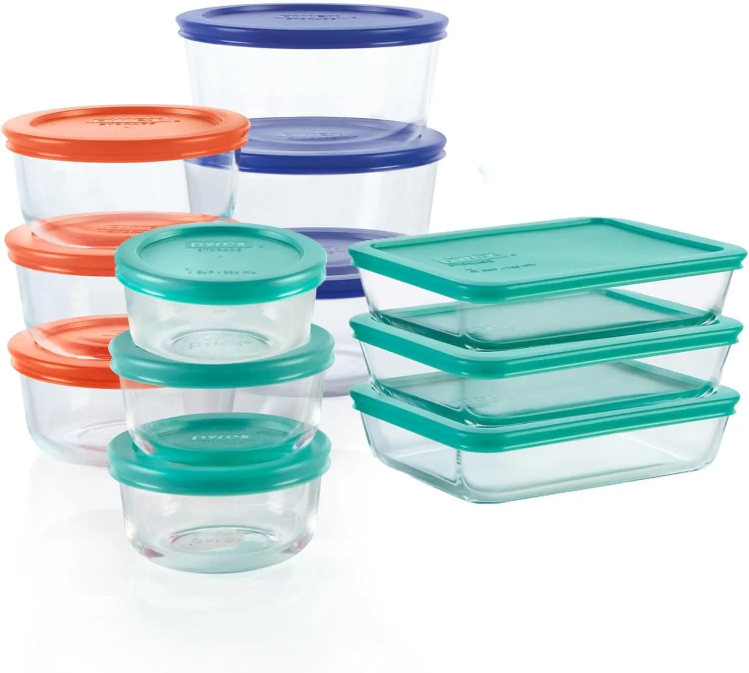 Set di 12 Contenitori in Vetro per Alimenti con Coperchi Senza BPA, Lavabili in Lavastoviglie e Adatti al Microonde per Preparazione Pasti