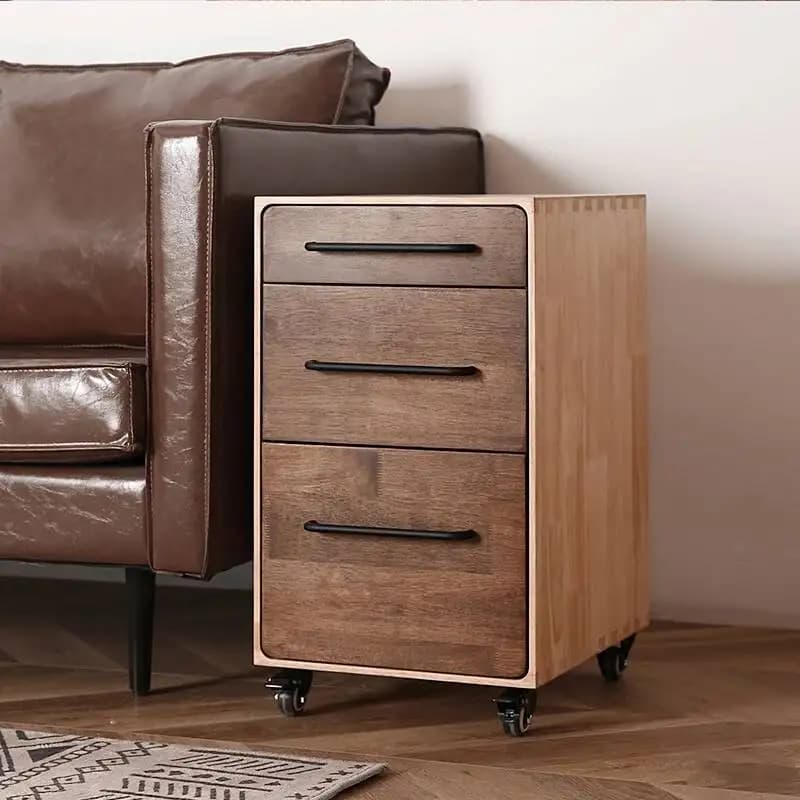 Mobiletto basso da ufficio con cassetti rimovibili, organizer piccolo, stile medievale, per archiviazione e archivio