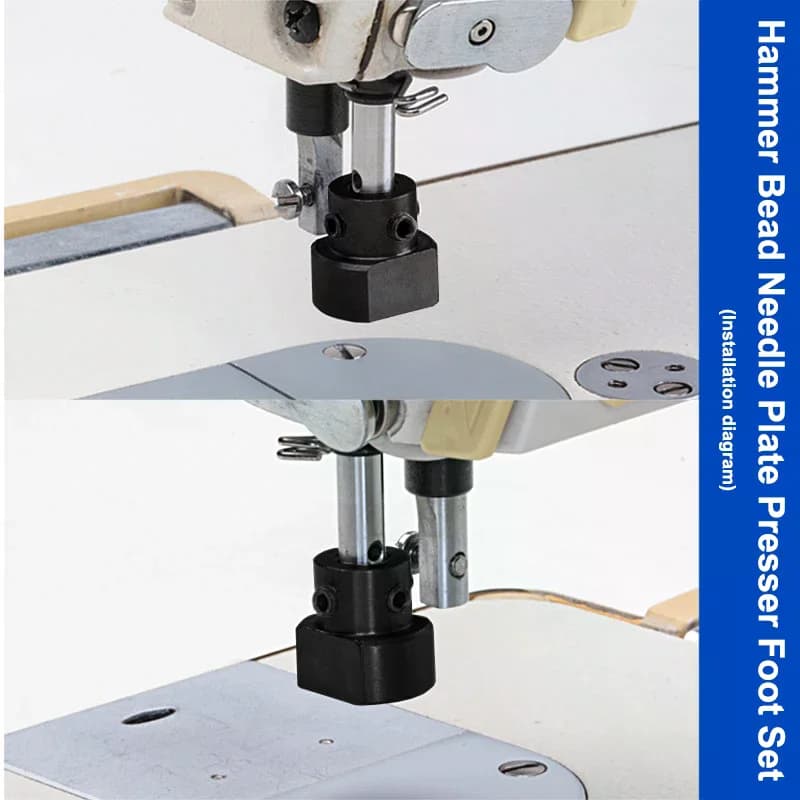 Set di Piedini a Pressione in Acciaio Resistente per Macchine da Cucire Industriali, Accessori e Ricambi per Abiti da Sposa