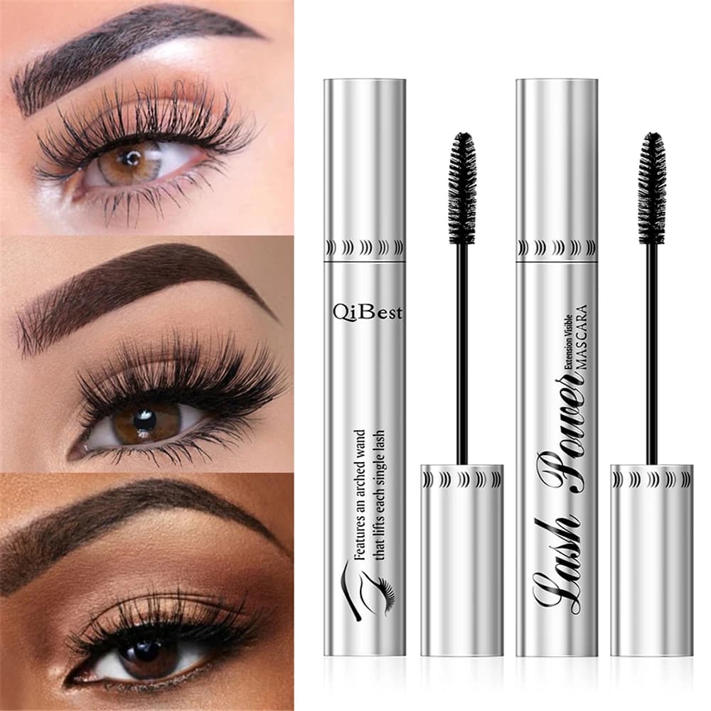 2 pcs/set Black Mascara Beauty makeup 4D Curling Lash Extension of Eyelashes Waterproof Liquid Volume Mascara Cosmetic Long Life