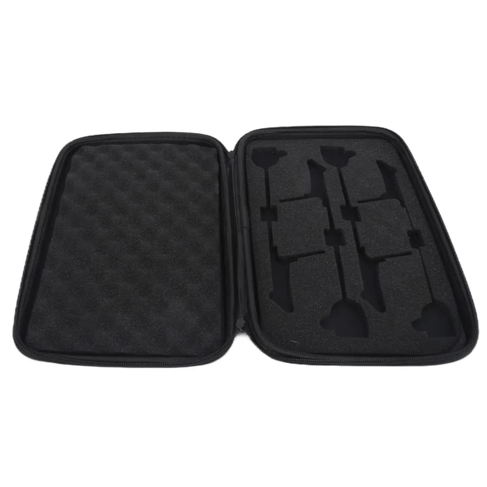 PVC Bite Alarm Hanger Box with Sponge with Zipper Bite Alarm Hanger Case Black 33*22*5cm Carp Fishing Tackle Box for Angler