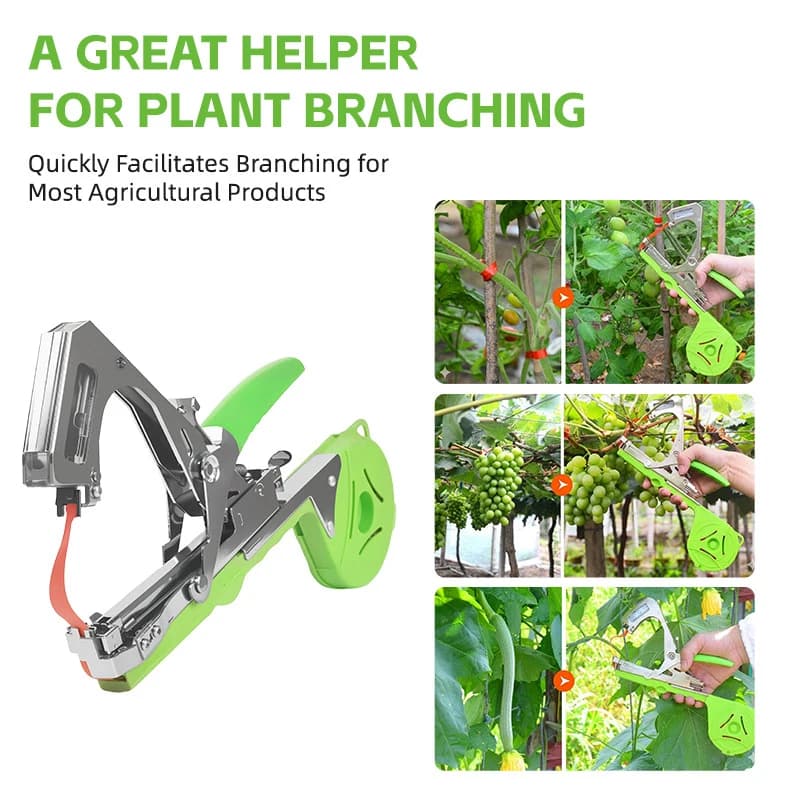 Tier Machine for Plants 2026 Ergonomics with 12 Rolls of Tape, Visible Window, Parts and Handle Ergonomics for Vineyards and Cetrioli