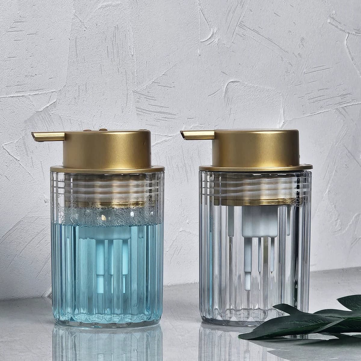 Dispenser di Sapone Schiumogeno Manuale, Contenitore per Lavaggio Mani, Design a Schiuma, Decorazione da Bancone