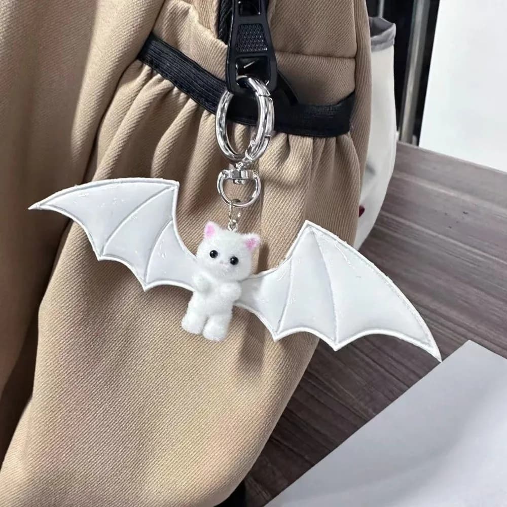 Portachiavi Creativo Y2K con Orsetto Floccato, Simpatico Portachiavi Orsetto con Rivestimento in Pile, Mini Ciondolo Animale per Borsa, Decorazione per Zaino