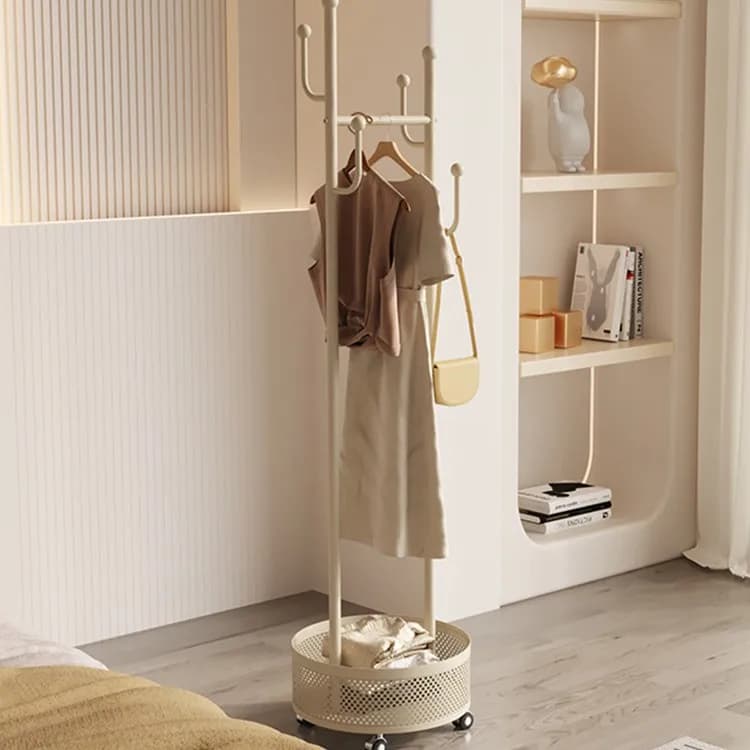 Appendiabiti da terra mobile salvaspazio per camera da letto, piccolo porta abiti e cappelli per uso domestico