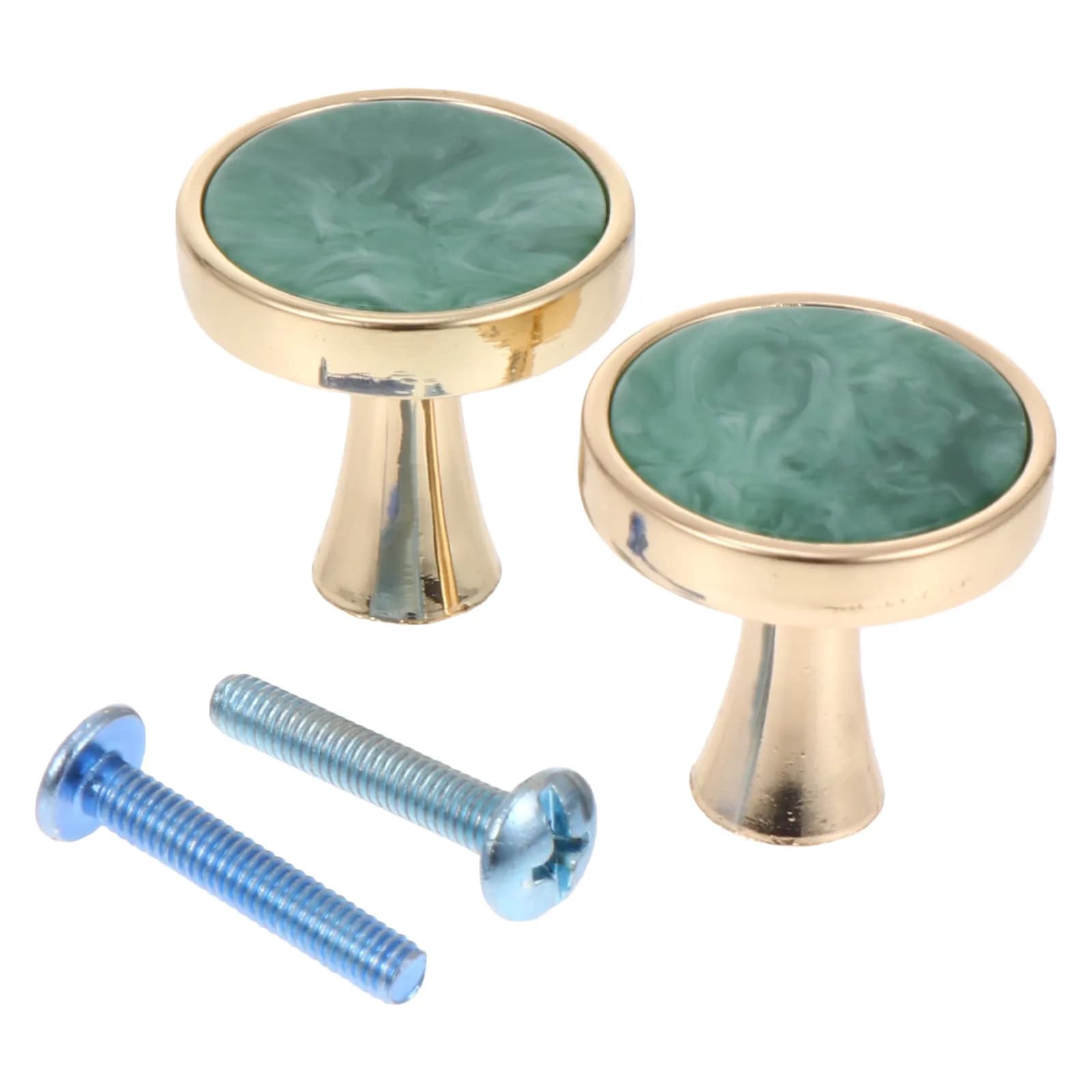 2 Pezzi Maniglie Rotonde Piccole a Foro Singolo in Lega di Zinco Stile Nordico per Cassettiere, Porte e Armadi - Eleganti