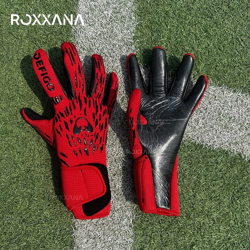 ROXXANA Latex Soccer Goalkeeper Gloves Professional Anti-Slip Protective Men Women Youth Kids Match Training Football Equipment