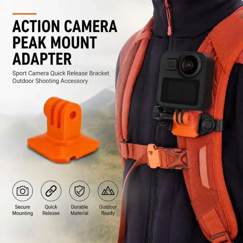 Action Camera Peak Mount Adapter Sport Camera Quick Release Bracket Outdoor Shooting Accessory