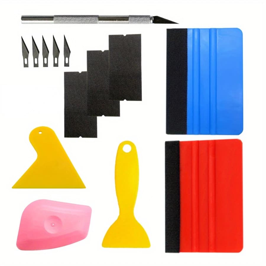 Strumenti per auto Pellicola avvolgente Adesivo Strumento per avvolgere Veicolo Involucro in vinile Kit di strumenti per pellicole per tinta per finestre Strumento di aiuto per tagliare la tinta delle finestre
