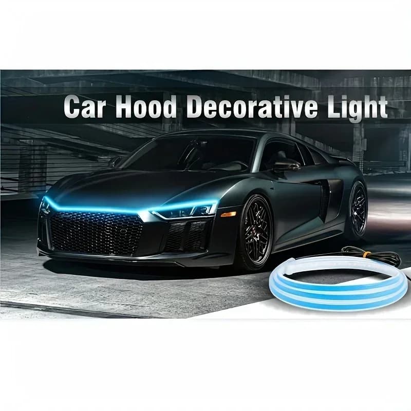 1pc Dynamic Led Car Hood Lights Strip Universal Engine Hood Guide barra luminosa decorativa fari Auto luce di marcia diurna per Auto