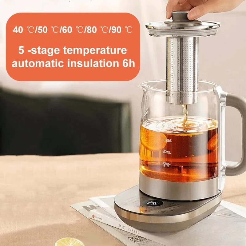 Bollitore elettrico miscelatore da 1,5 litri Bollitore sanitario isolante multifunzionale Temperatura a 5 stadi Elettrodomestici da cucina