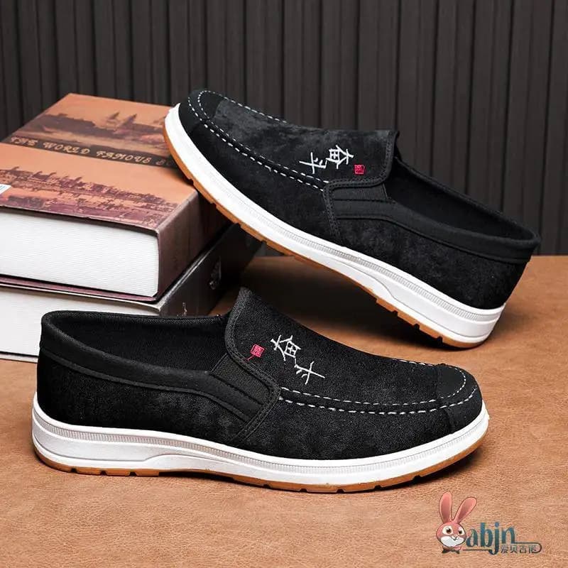 Nuove Scarpe Casual da Uomo Beijing in Tela Slip-On con Suola in Gomma Resistente all'Usura, Comode, Traspiranti e alla Moda per Tutte le Stagioni