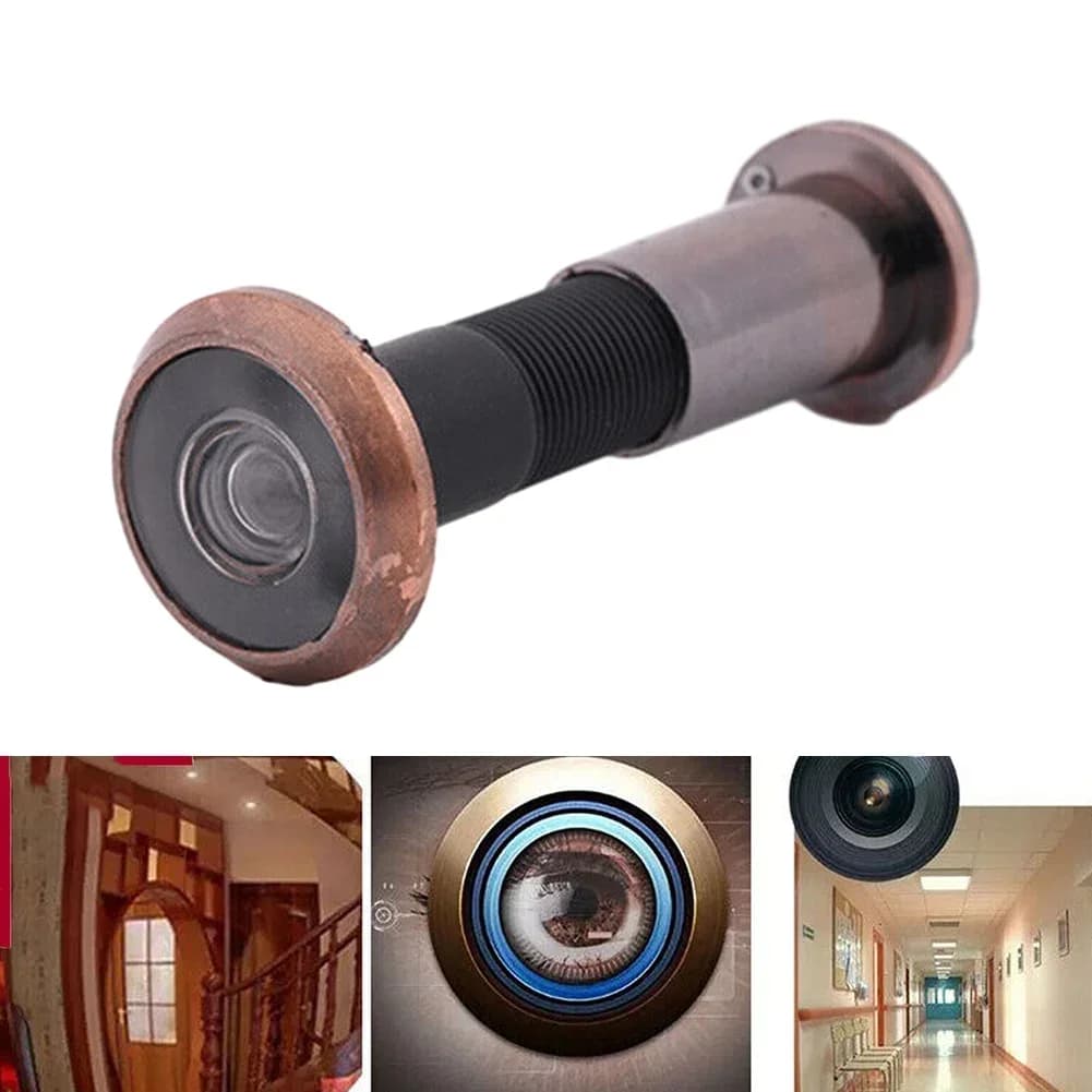 Visualizzatore di porte 200 gradi grandangolare porta spioncino visualizzatore sicurezza foro Peek lente in vetro miglioramento della casa Hardware della porta