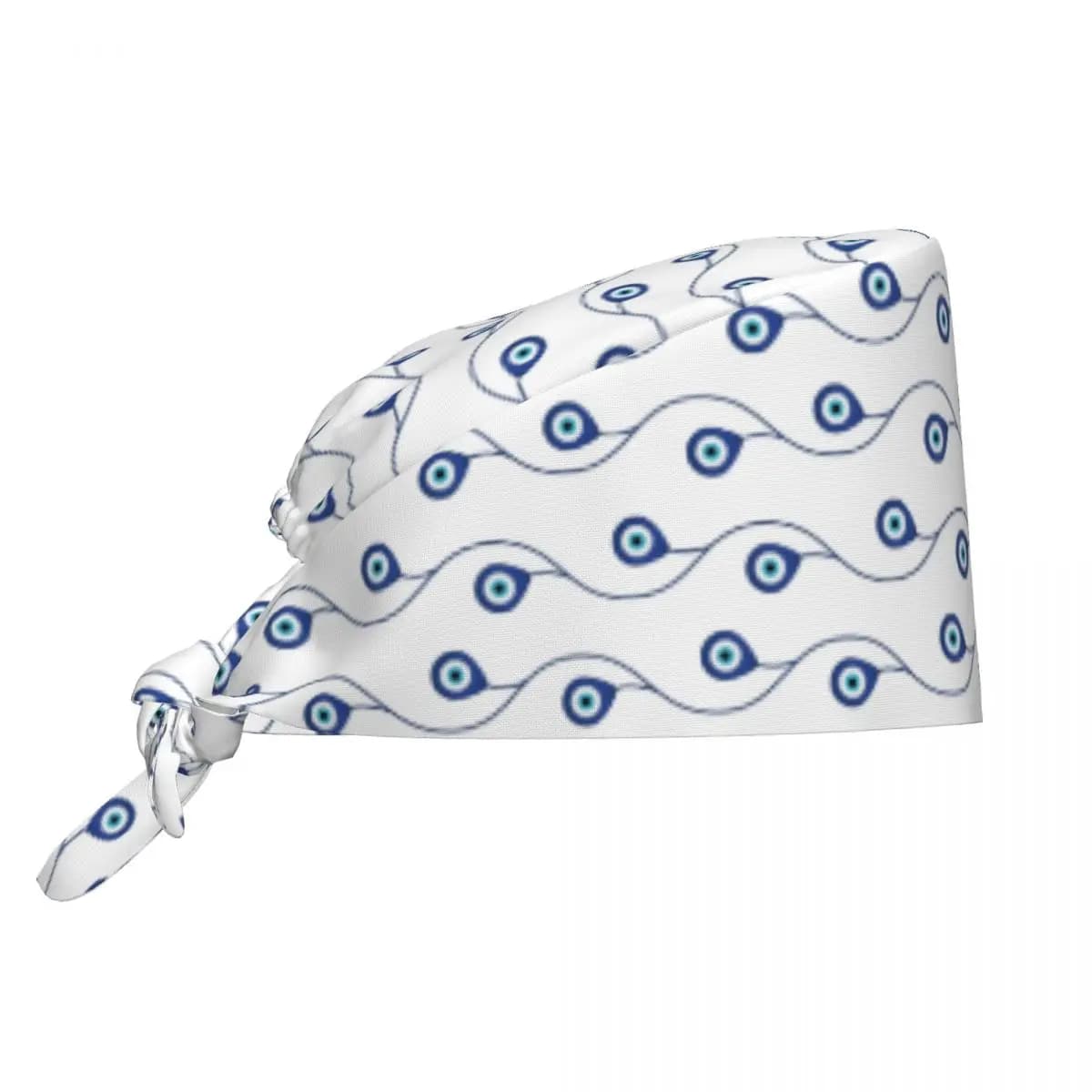Nazar Turkish Eye Charm Scrub Hat Surgical Scrub Caps Unisex Nurse Medical Cap Evil Eye Work Scrubs Hat for Medical Surgical