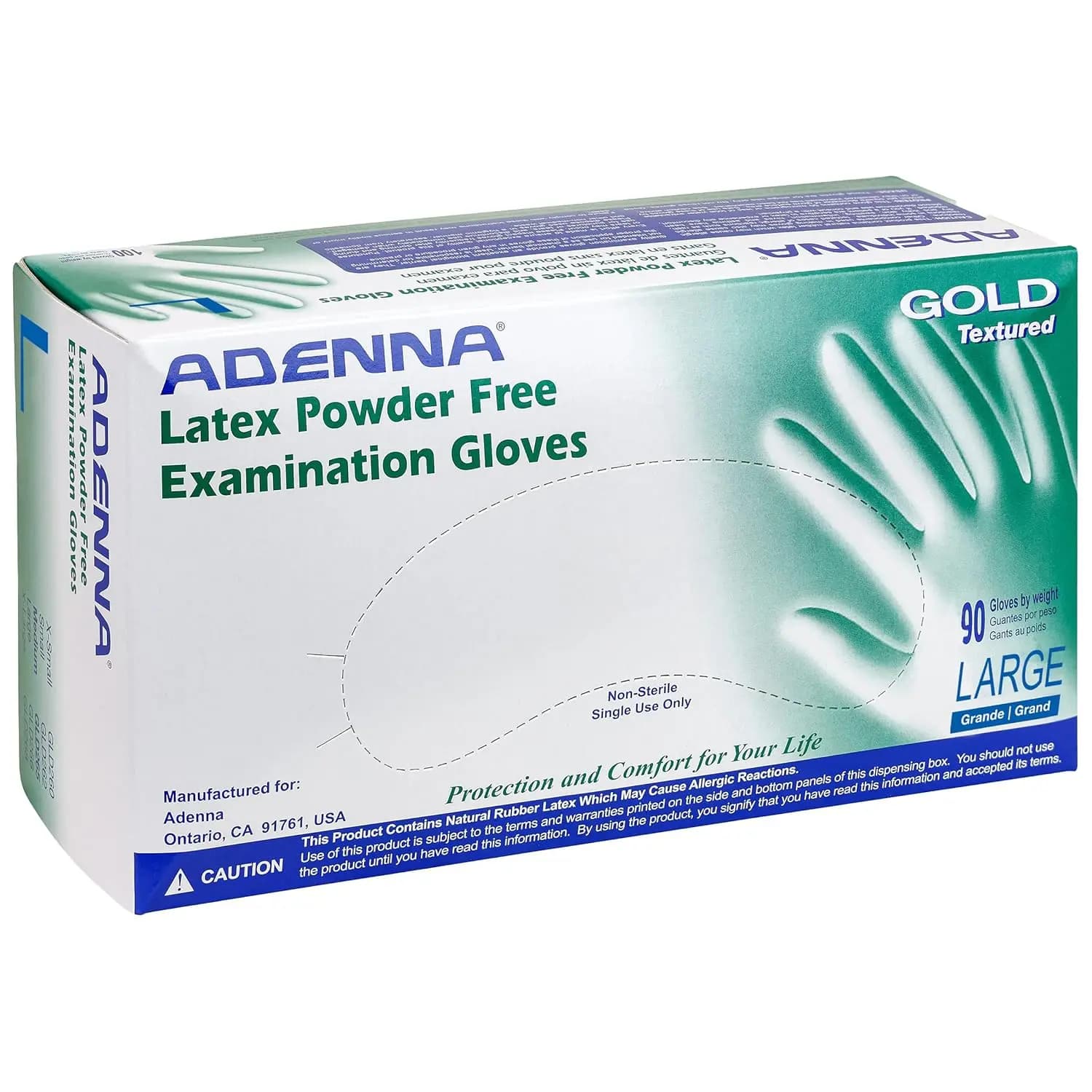 GOLD Disposable Latex Gloves – 6 Mil, Powder Free Exam Glove with Precise Control & Textured Grip, Comfortable Fit for Medical,