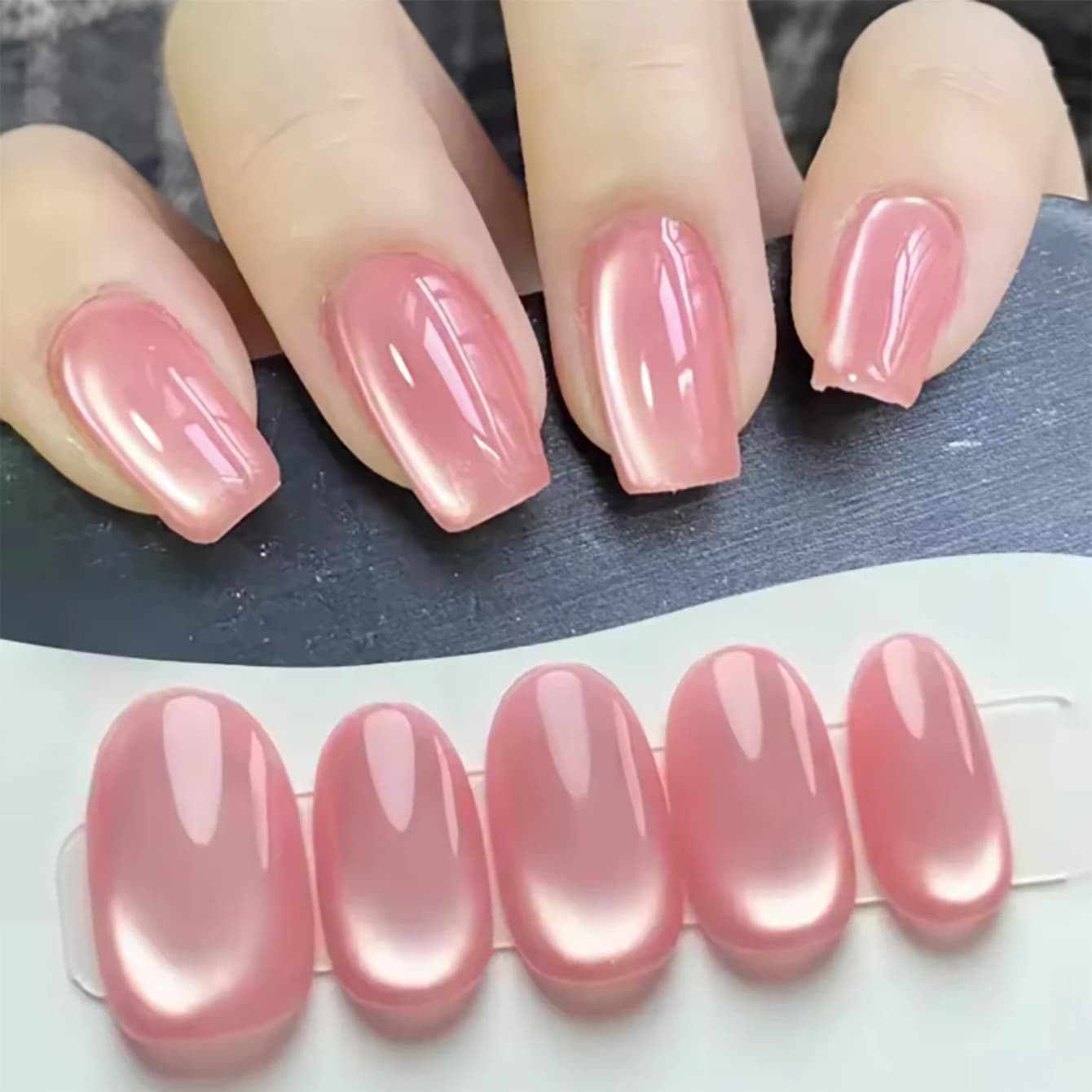 ZH 12ML Popolare 2026 Nuovo Smalto Gel Magnetico Occhio di Gatto Effetto Perla di Vetro Rosa Trasparente Moonlight per Unghie, Forniture per Unghie, Unghie Carine