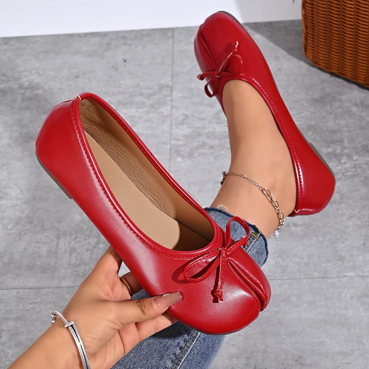 Nuove Scarpe Basse da Donna Morbide, Ballerine Slip-On, Mocassini Morbidi, Scarpe Casual Tabi Ninja, Scarpe da Donna con Fiocco