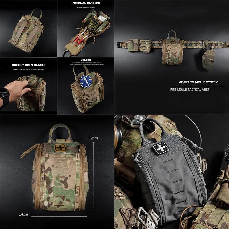 Kit medico tattico multifunzionale MOLLE compatibile IFAK Borsa di pronto soccorso Risposta di emergenza Wilderness Life Saving Gear EDC