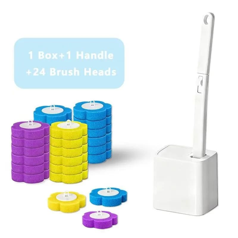 Set scopino usa e getta con 24 ricariche, rondelle a parete per lavelli WC, scarichi vasca, kit pulizia bagno