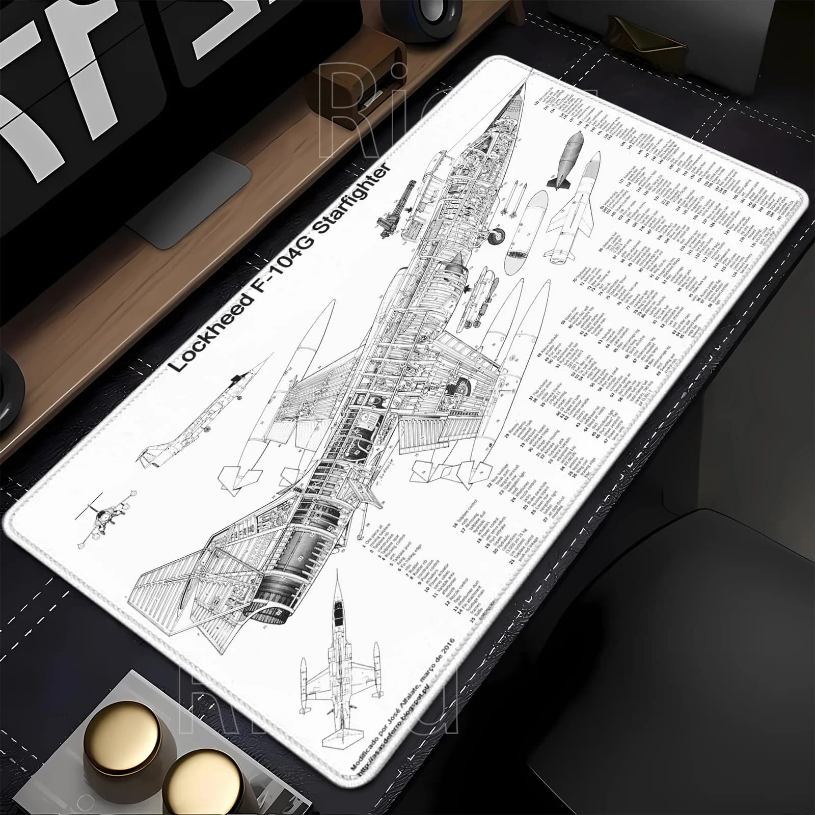 Disegno aereo Tappetino per mouse da gioco in bianco e nero Stampa HD Tappetino per mouse Accessori per ufficio Tastiera overlock per laptop in gomma Tappetino da scrivania