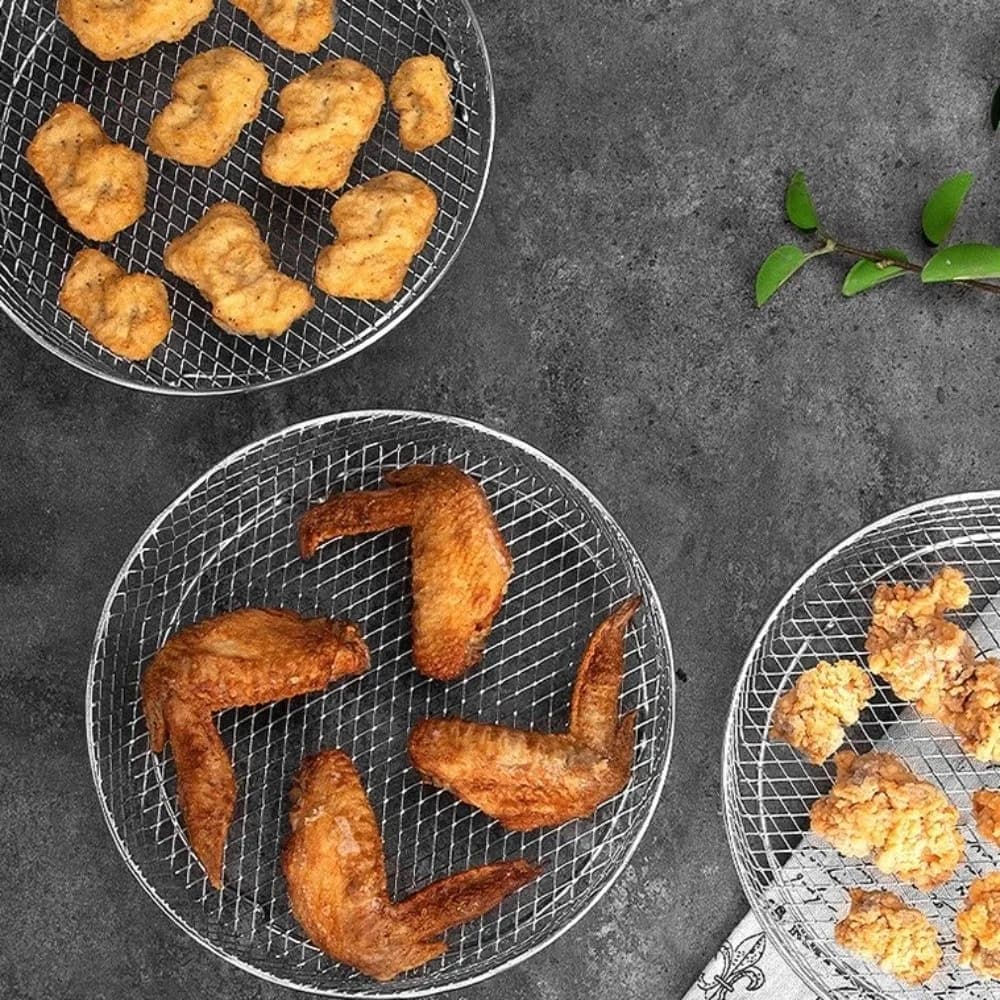 Stainless Steel Air Frying Grid, Multifunctional, Anti-rust, Heat Resistant, Anti-stick, For Grilling, Suitable for Oven