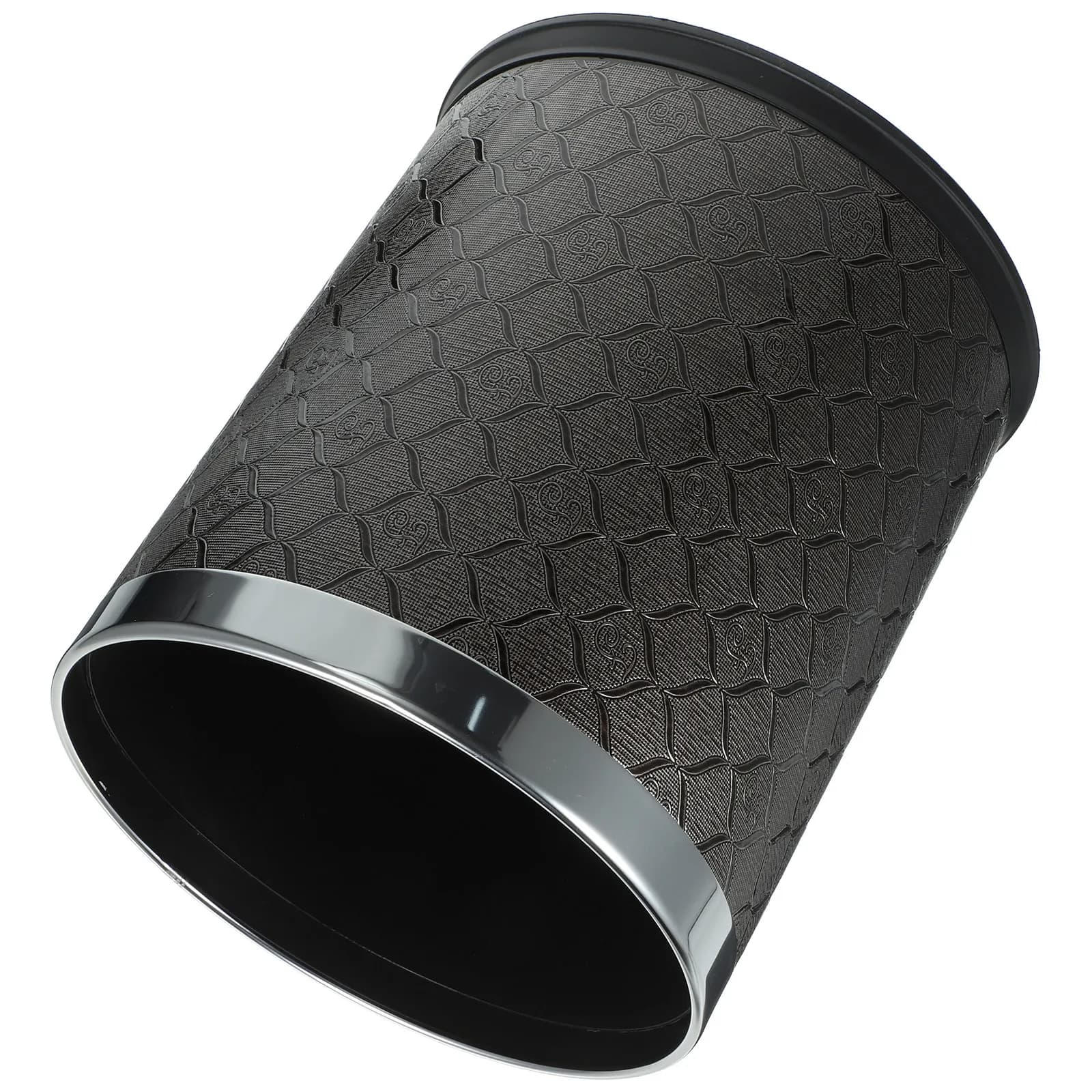 Stylish Plastic Trash Bin Multi-Purpose Large Capacity Waste Basket for Living Room Bedroom Bathroom Kitchen Office Hotel Use