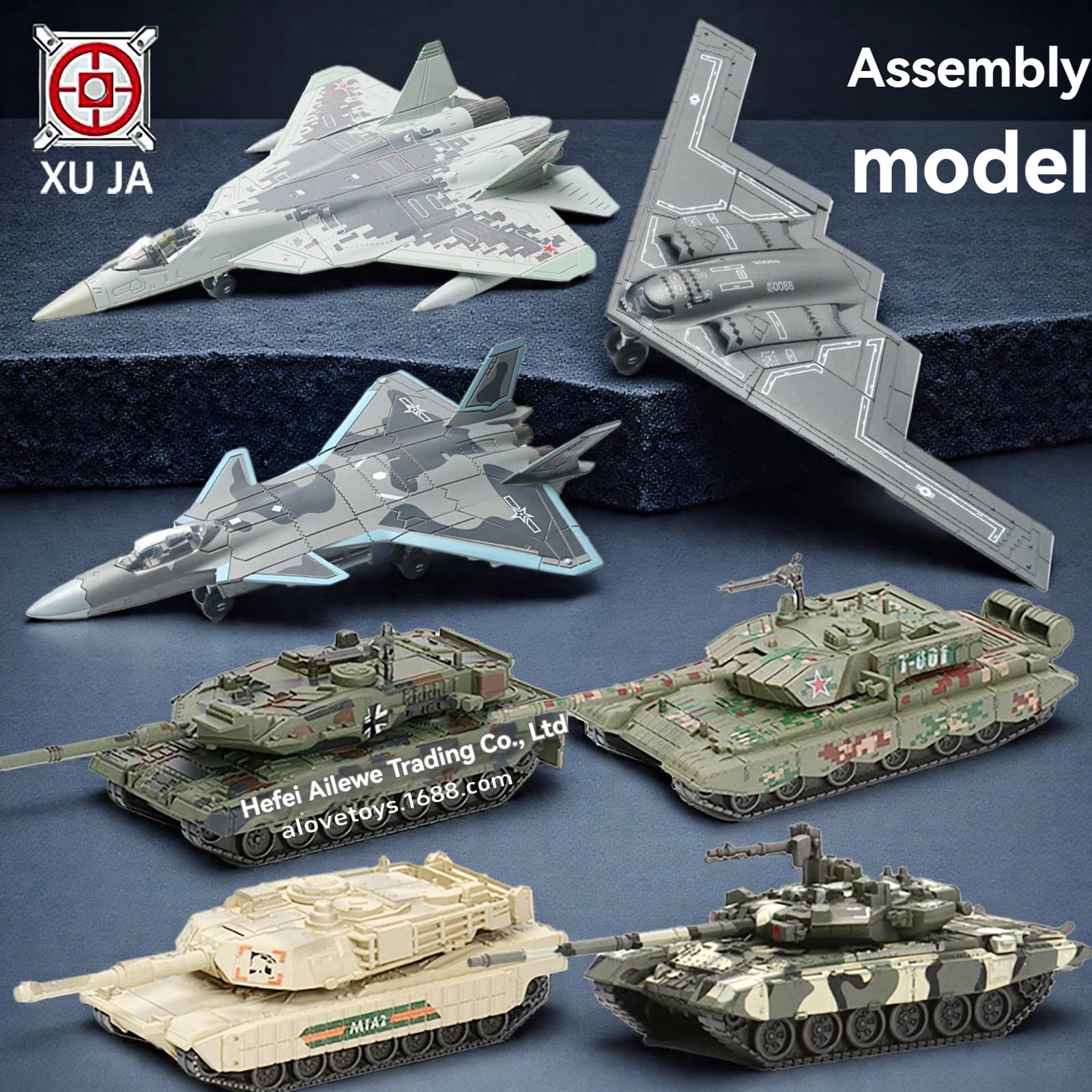 2025 Nuovo modello militare mobile di sesta generazione Fighter Ghost Bomber Assemblaggio Building Blocks Modello di caccia giocattolo