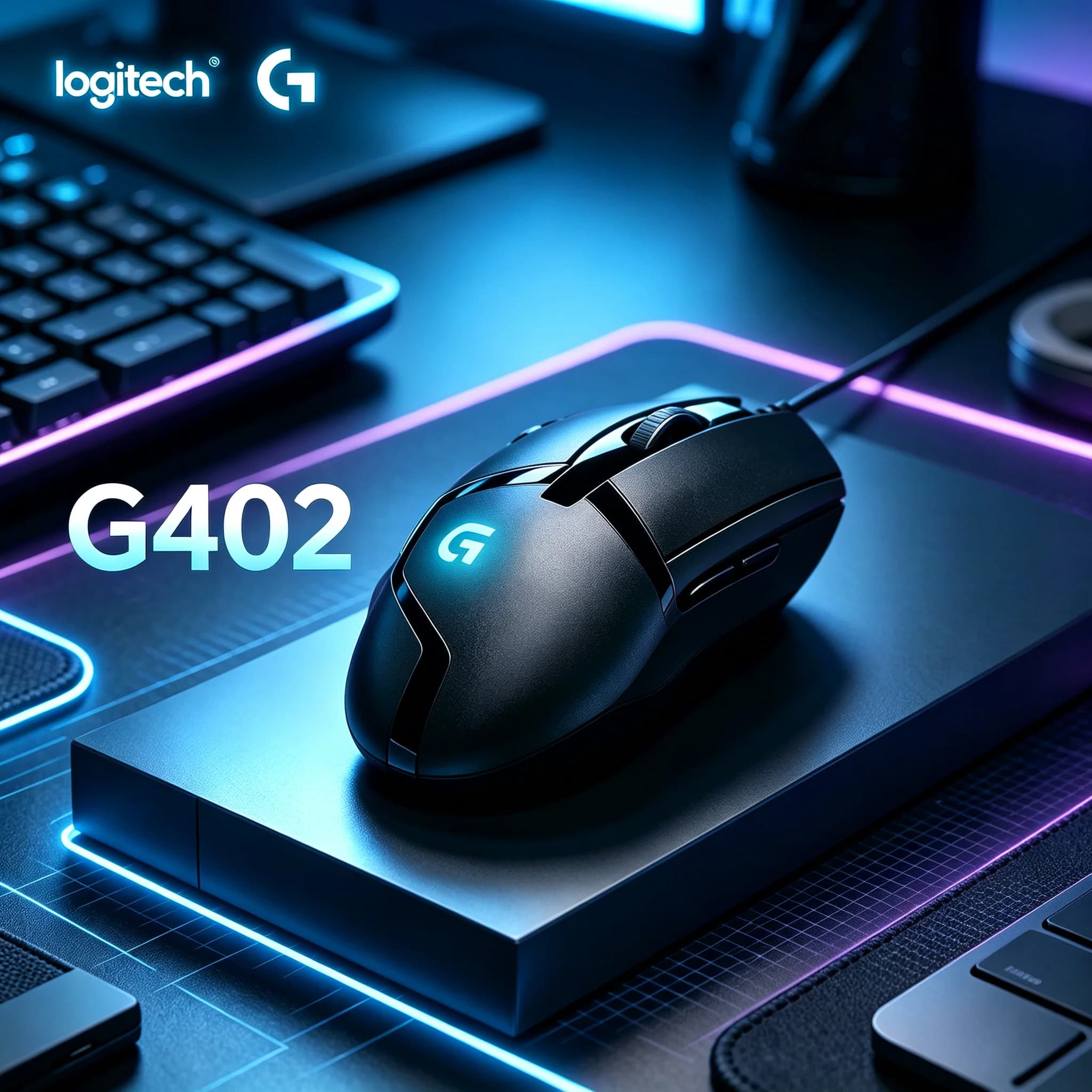 Logitech G402 Hyperion Fury Wired Gaming Mouse 4000DPI 8 ProgrammableUSB Computer Mouse For PC Laptop Gamer