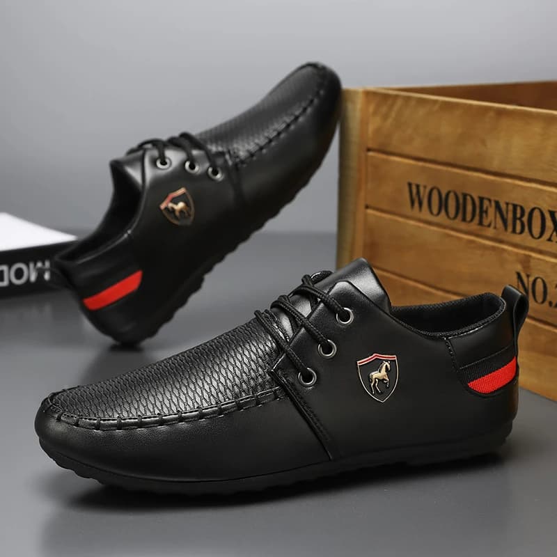 Mocassini da Uomo Monocolore Business Casual Comodi Antiscivolo Classici Eleganti