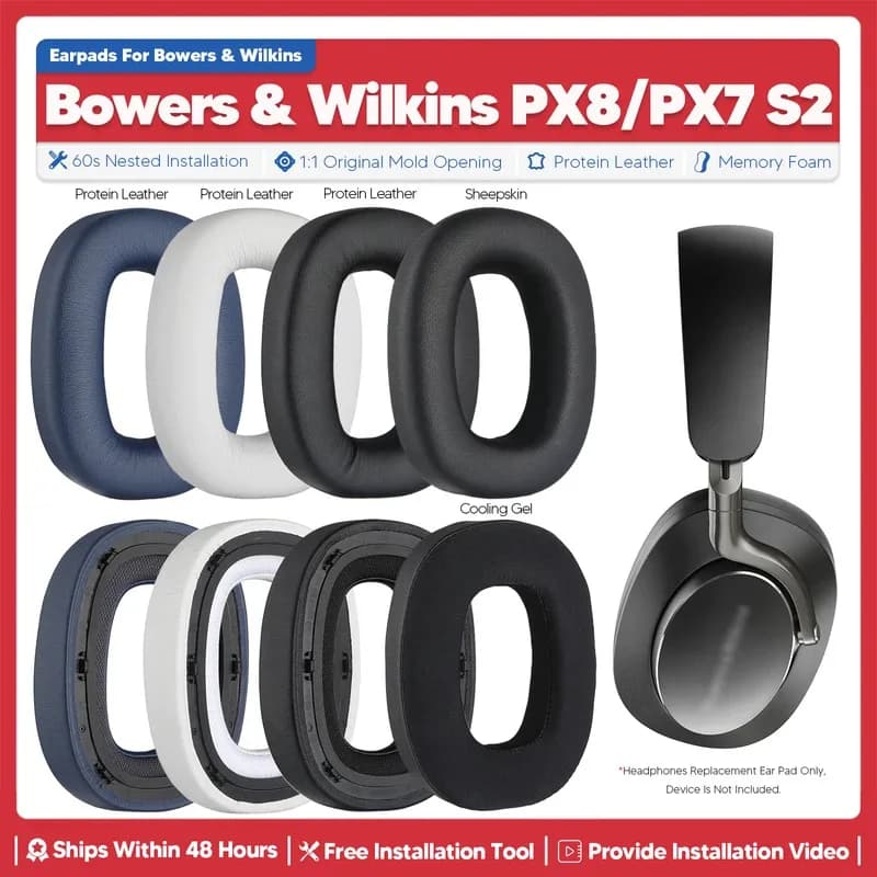 Bowers & Wilkins PX7 S2 PX8 Wireless Headphone Spare Bearings, Buckets