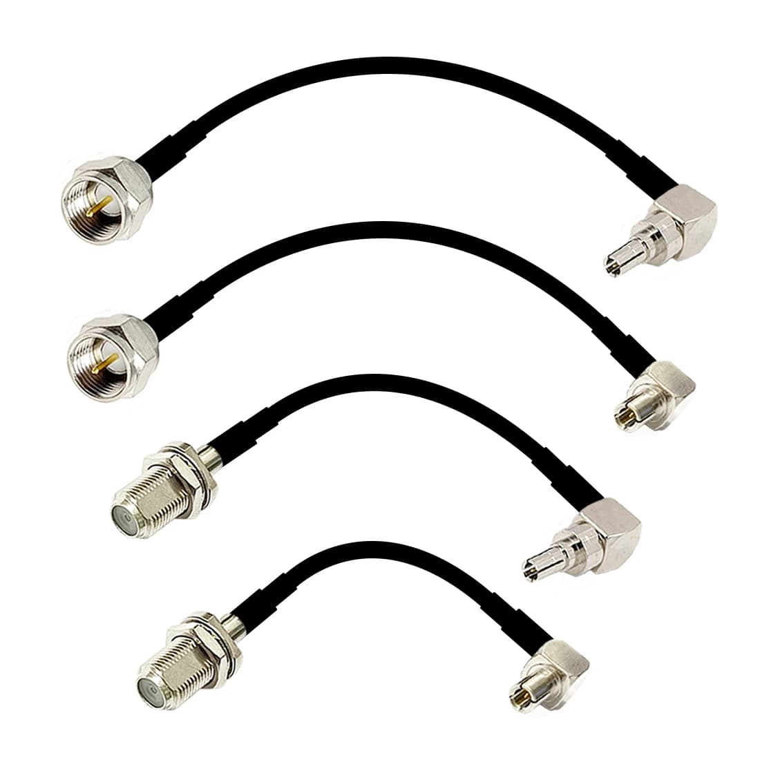 Nuovo adattatore per cavo Jumper ad angolo retto tipo F maschio femmina a CRC9/TS9 RG174 all'ingrosso 20/30/50/100cm per Modem 3G