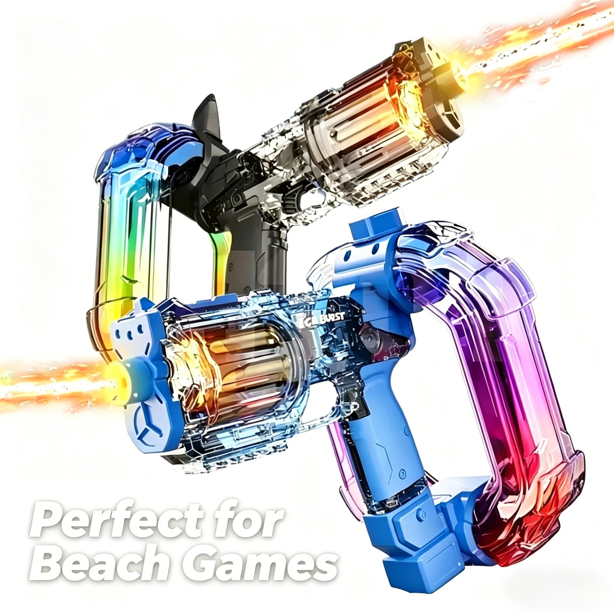 TK Novità! Pistola ad Acqua Elettrica con Luci Colorate ed Effetti Sonori, Giocattolo Estivo Automatico Compatibile con FUNWEE