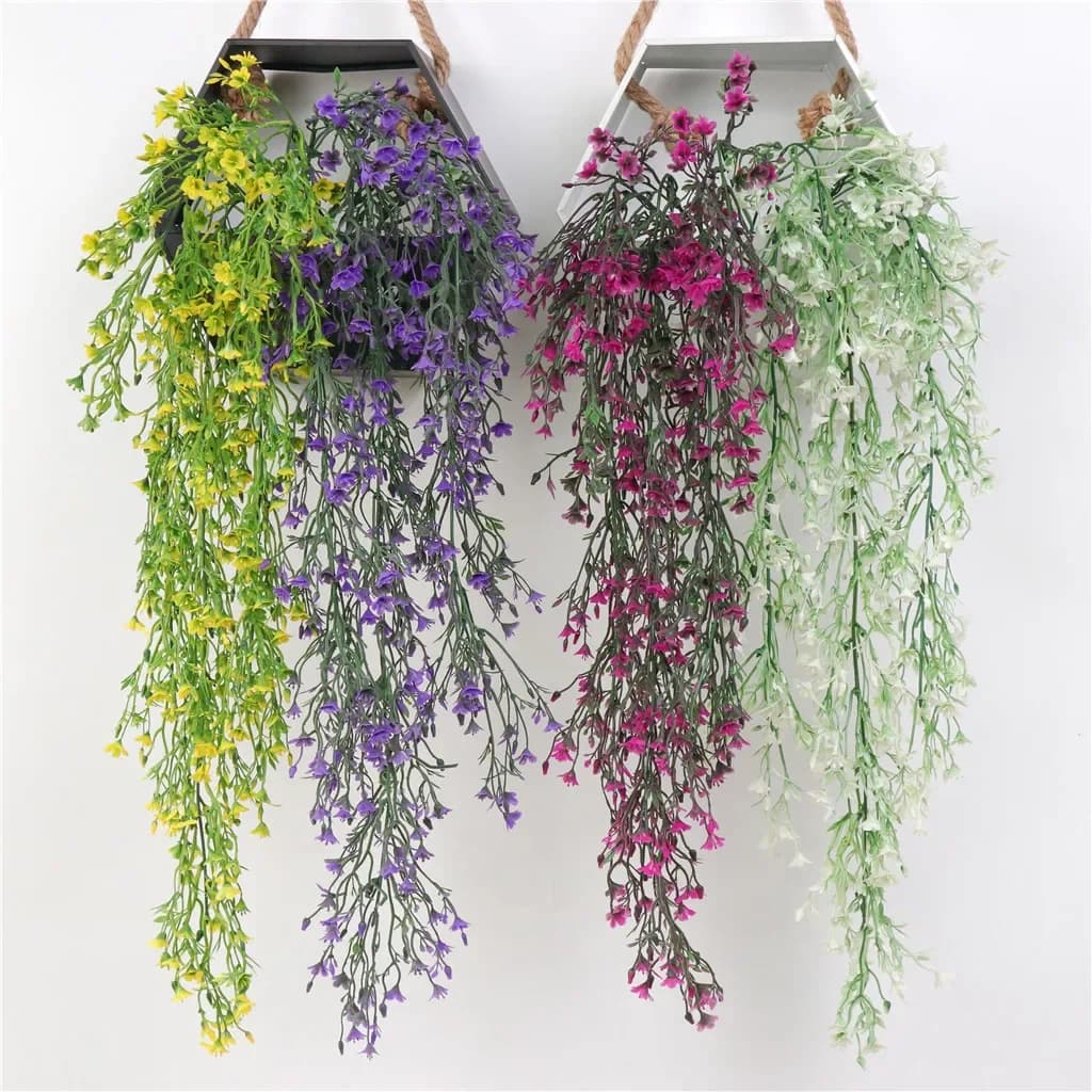 Valentine's Day Home Decor Artificial Plants Garland Lover Flowers Hanging Ivy Fake Flower Wedding Decoration Wall Leaves Rattan