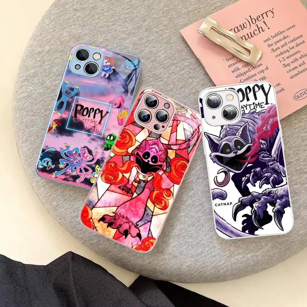 Game Poppy-p-playtimes For IPhone 14 13 12 Mini 11 Pro XS Max X XR 14 Plus Tempered Glass Cover