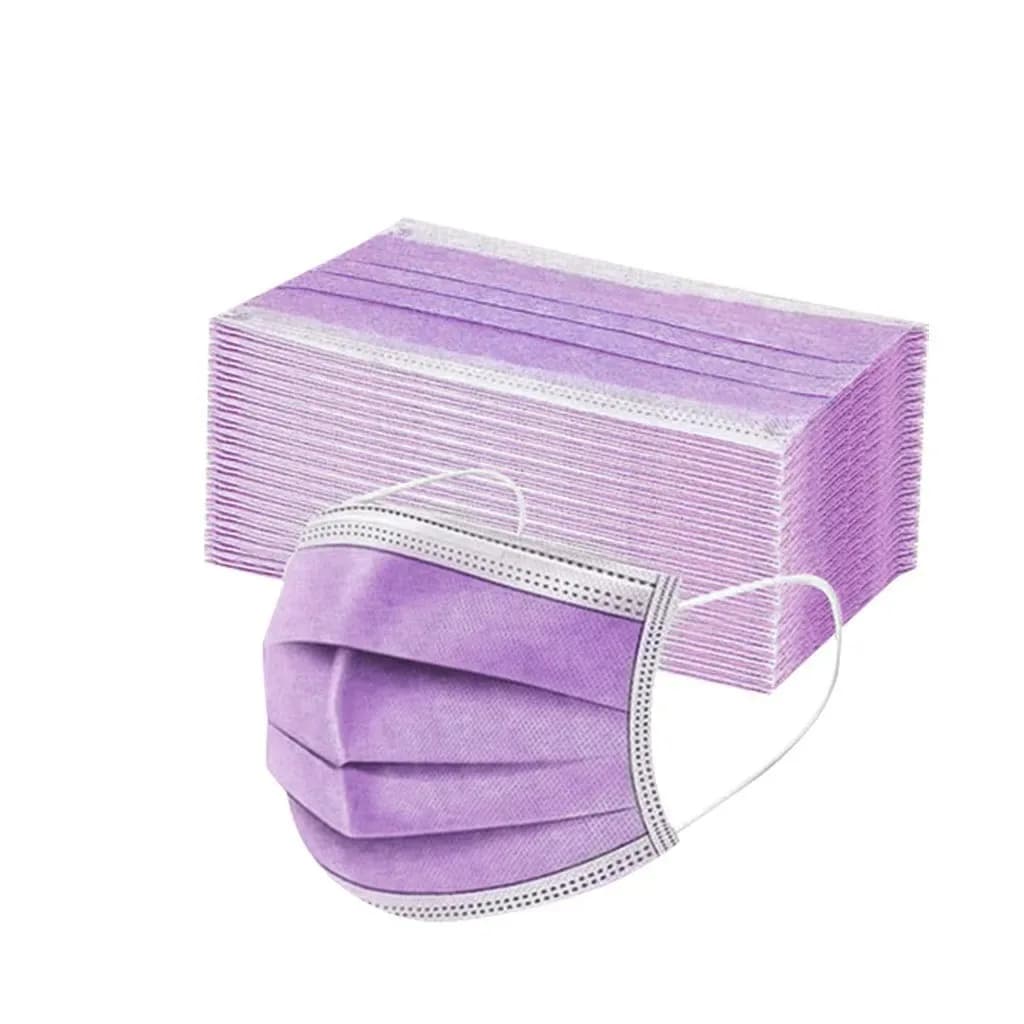50 pezzi di maschere monouso per uomo e donna, maschere facciali a 3 strati con elastici per le orecchie, maschere anti-PM2.5