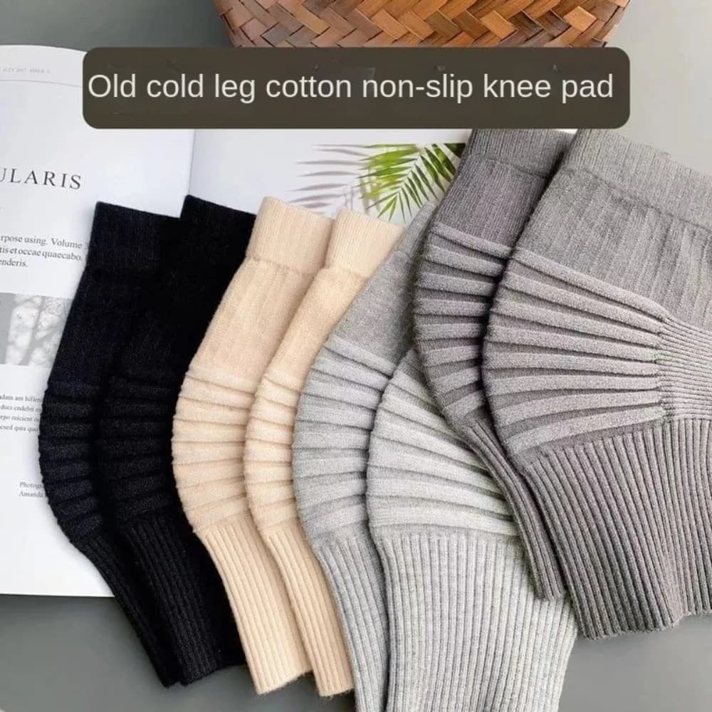 1 paio di ginocchiere sportive in cotone caldo, ginocchiere a compressione, cuscinetti di supporto elastici, attrezzature per il fitness a righe, uomo e donna
