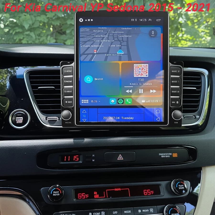 Autoradio multimediale 2 DIN da 9,7 pollici con Android 16 per Kia Carnival YP Sedona 2014 2015 2016 2017 2018 2020, con 4G, Wifi e Carplay.